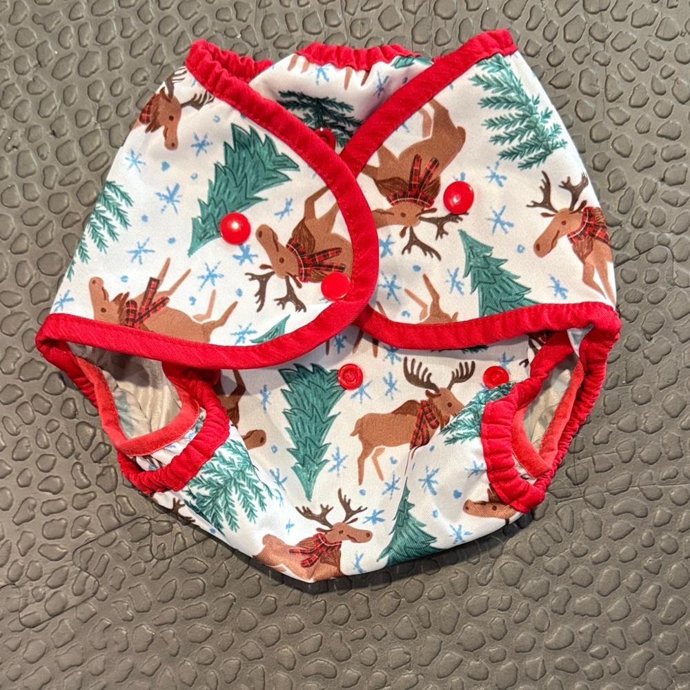 Thirsties Duo Wrap Size Two in Merry Moose-mas
